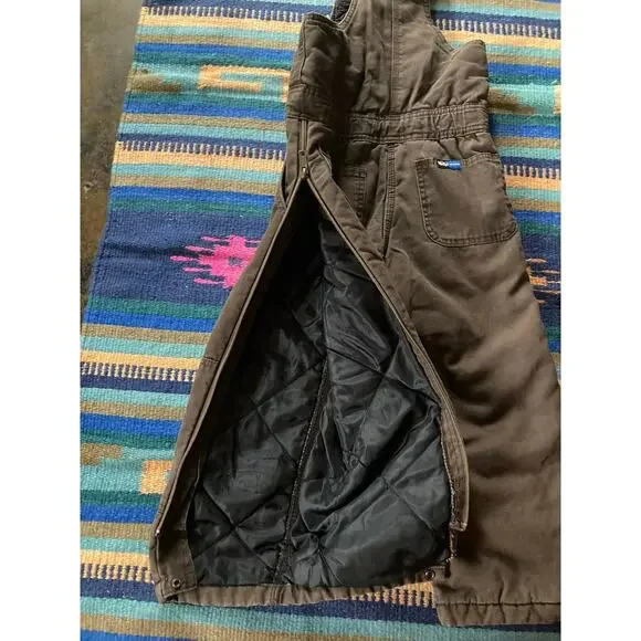 Walls Toughwear Youth Sz Sm 6-7 Insulated brown Bib Overalls work utility